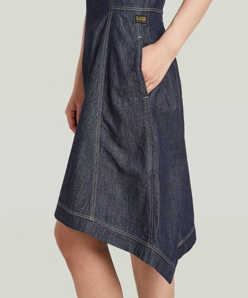G-STAR RAW ワンピース Short Flare Dress/ショートフレアデニム 
