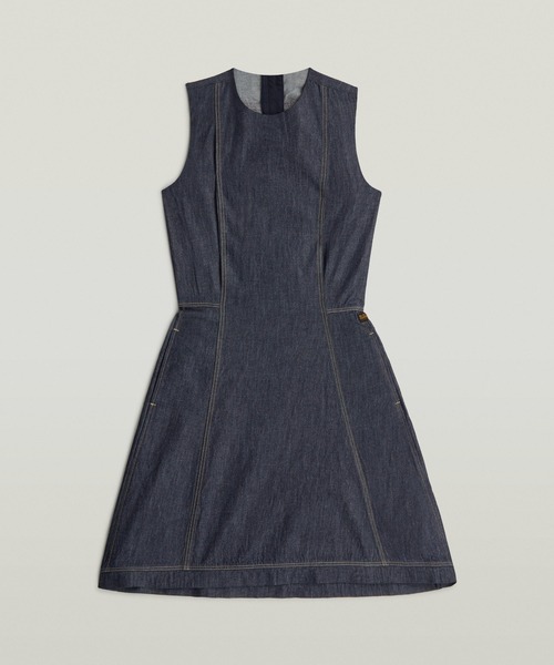 G-STAR RAW ワンピース Short Flare Dress/ショートフレアデニム 