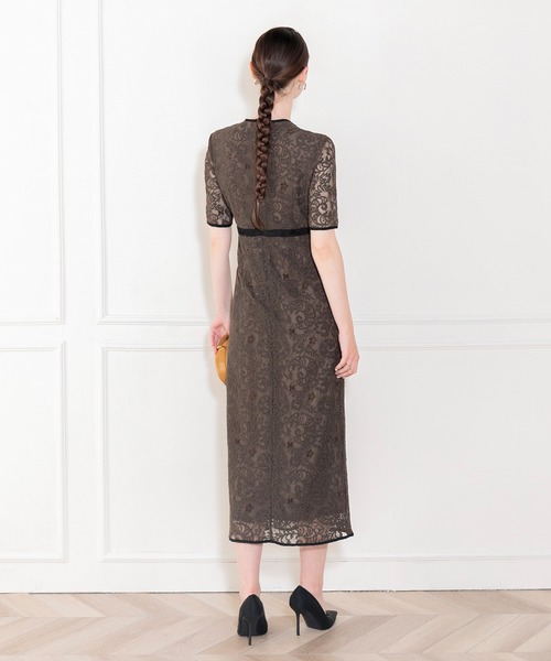 「Leja」 半袖ワンピース LARGE ブラウン レディースの画像