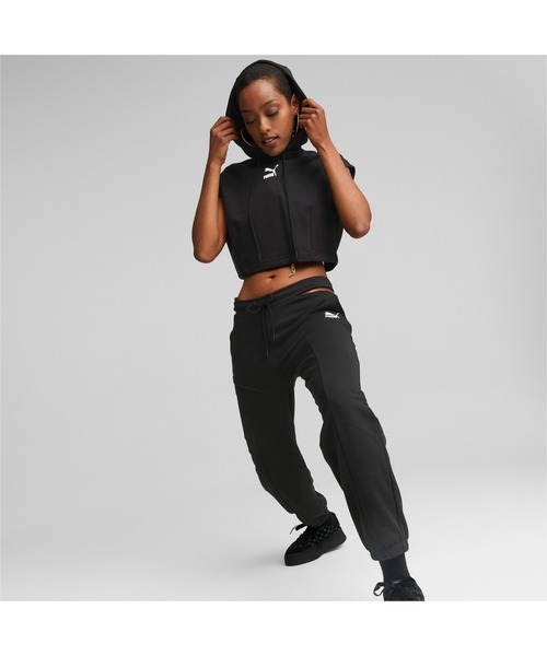 「PUMA」 ノースリーブトップス MEDIUM ライトグレー レディース_画像3