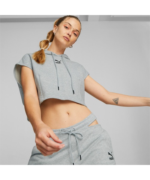「PUMA」 ノースリーブトップス MEDIUM ライトグレー レディース_画像7