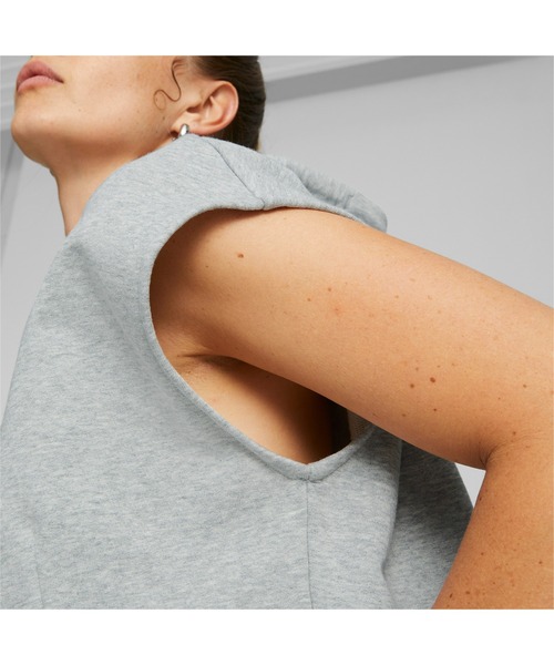 「PUMA」 ノースリーブトップス MEDIUM ライトグレー レディース_画像8