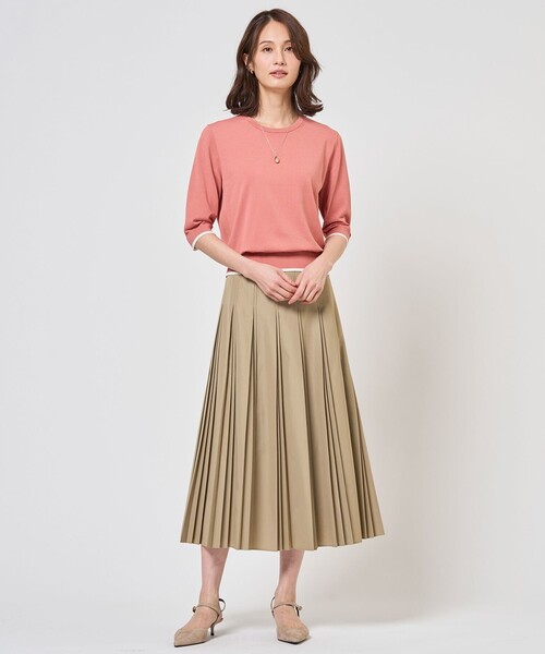 ニット セーター 「アンサンブル着用可」BASIC HT COTTON クルーネック ニット レディース_5
