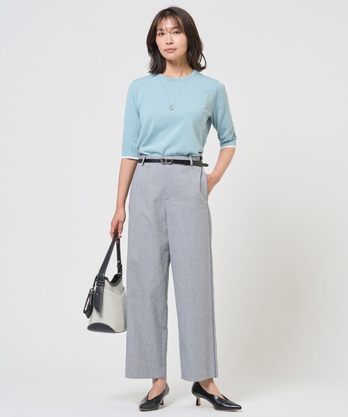 ニット セーター 「アンサンブル着用可」BASIC HT COTTON クルーネック ニット レディース_7