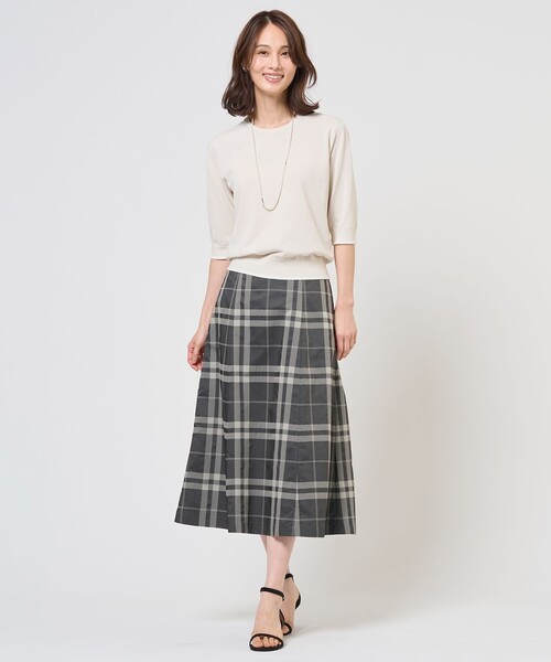 ニット セーター 「アンサンブル着用可」BASIC HT COTTON クルーネック ニット レディース_9