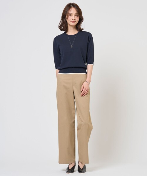 ニット セーター 「アンサンブル着用可」BASIC HT COTTON クルーネック ニット レディース_11