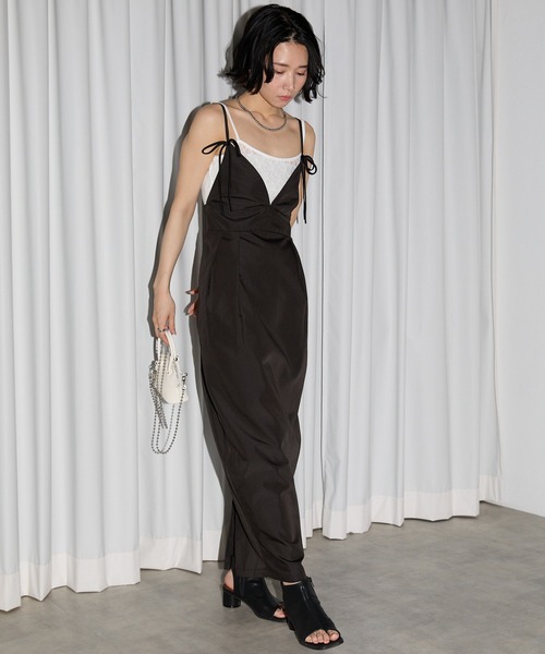 「leimn」 サロペットスカート FREE ブラック レディース_画像2