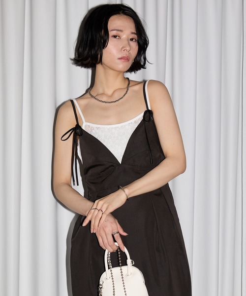 「leimn」 サロペットスカート FREE ブラック レディース_画像3