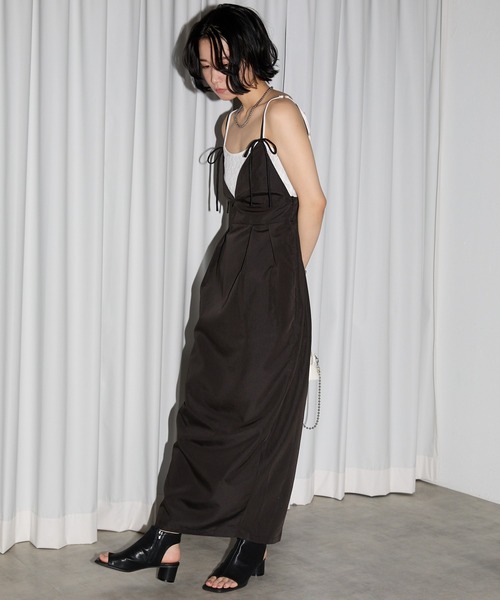 「leimn」 サロペットスカート FREE ブラック レディース_画像4