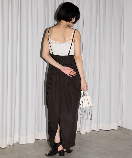 「leimn」 サロペットスカート FREE ブラック レディース_画像9