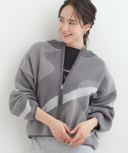 SHOO・LA・RUE（シューラルー） カーディガン ダブルZIP柄カーディガン