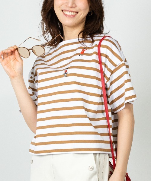 tシャツ コットン100％天竺ボーダープルオーバー レディース