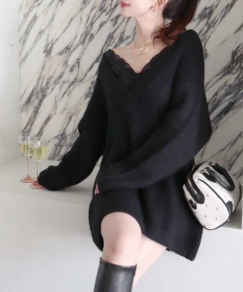 「ROYAL PARTY」 ニットワンピース FREE ピンク レディース_画像5