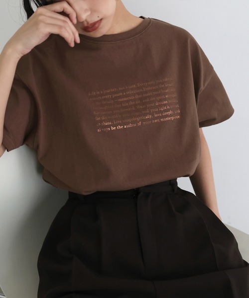 「hellam」 半袖Tシャツ FREE チャコール レディース_画像8