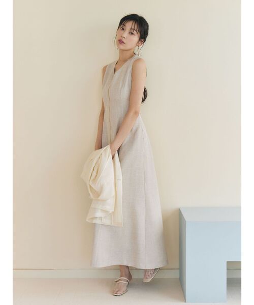 ワンピース フロントZIPミックスカラーワンピース 「夏服」の画像