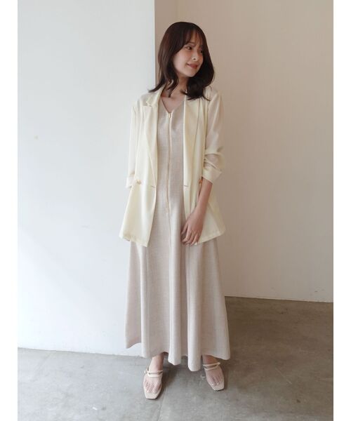 ワンピース フロントZIPミックスカラーワンピース 「夏服」の画像