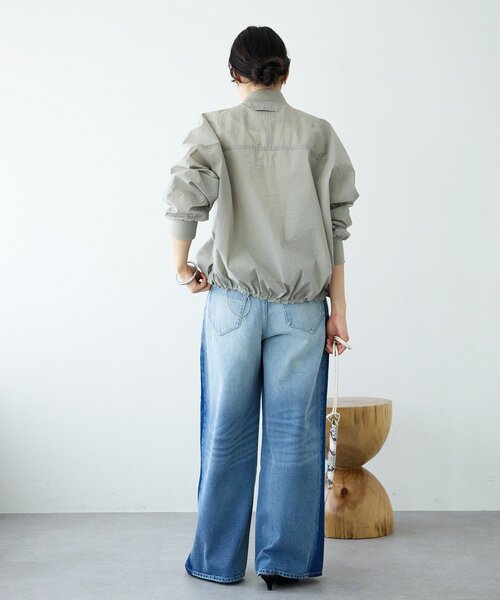 ブルゾン アウター 「軽量/接触冷感/撥水性」ライトMA-1 レディースの画像