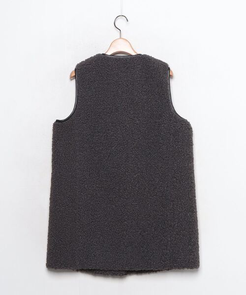 「three dots」 ベスト SMALL グレー レディースの画像