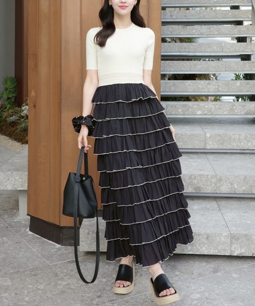SERi9 ☆ POCO dress スカート　ワンピース ACYM（アシーム） ワンピース ドッキングスカートワンピース