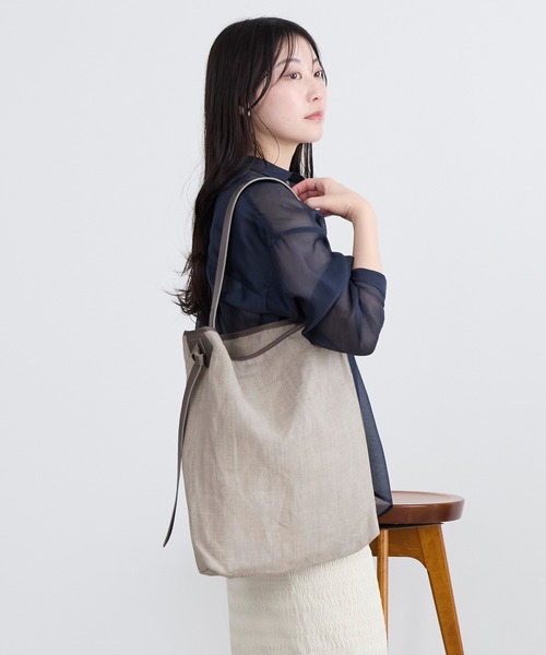 MARCO MASI トートバッグ グレー MARCO MASI（マルコマージ） トートバッグ 「MARCO MASI」リネン