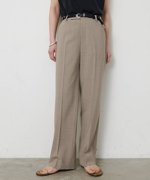 パンツ 平織りストレッチパンツ レディース