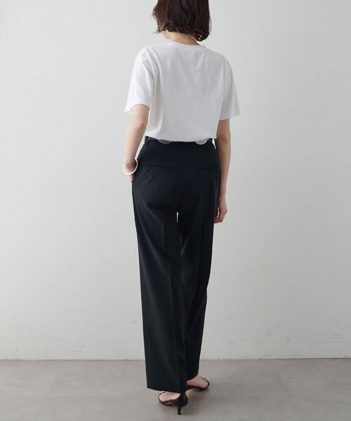 パンツ 平織りストレッチパンツ レディース_12