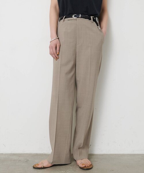 パンツ 平織りストレッチパンツ レディース_4