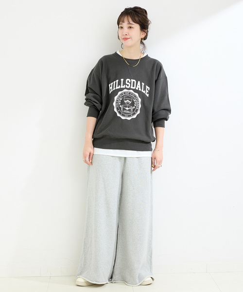 「Champion」 スウェットカットソー MEDIUM ナチュラル レディース_画像2
