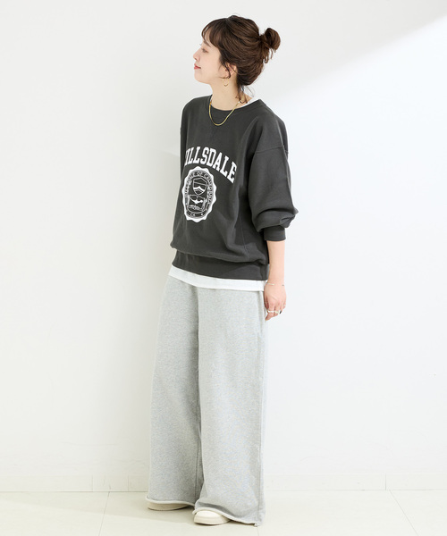 「Champion」 スウェットカットソー MEDIUM ナチュラル レディース_画像3