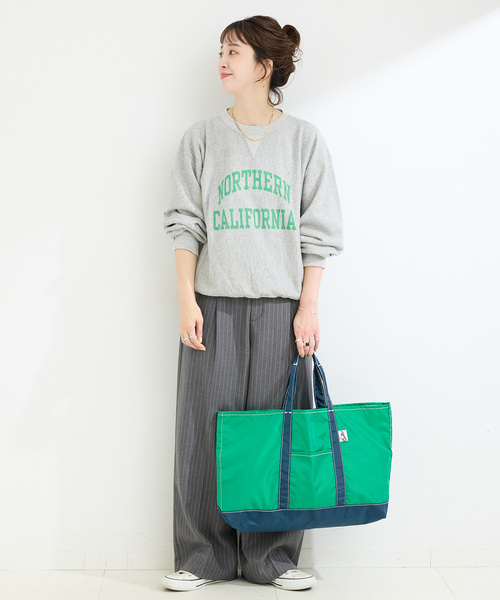 「Champion」 スウェットカットソー MEDIUM ナチュラル レディース_画像9