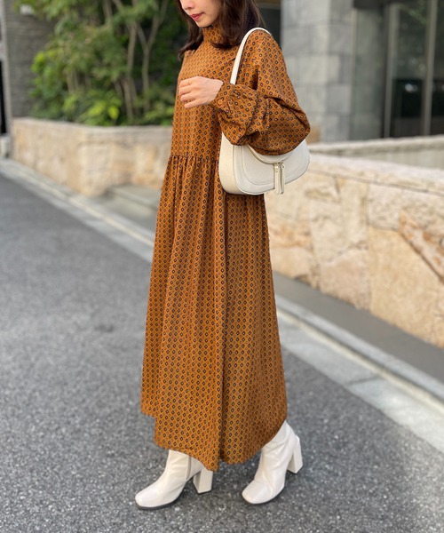 「SETUP7」 「MAISON BREEZE」長袖ワンピース FREE ブラック レディース_画像2