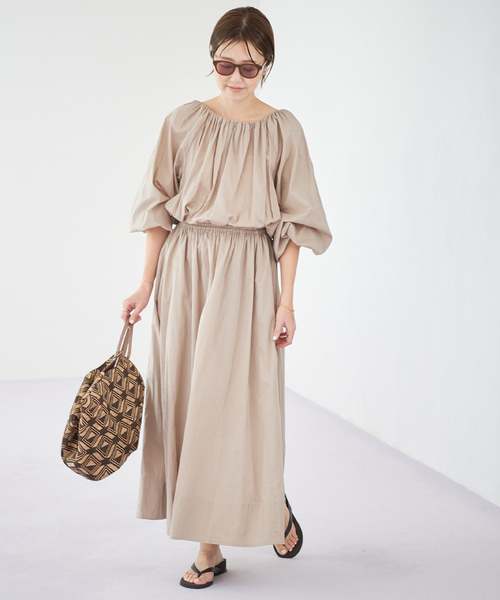 「Plage」 長袖ワンピース 36 グレー レディース