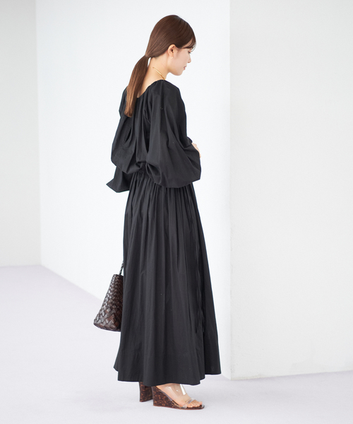 「Plage」 長袖ワンピース 36 グレー レディース_2