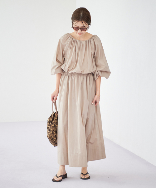 「Plage」 長袖ワンピース 36 グレー レディース_6