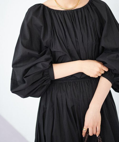 「Plage」 長袖ワンピース 36 グレー レディース_7