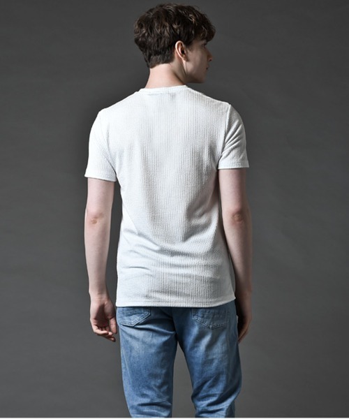 「BUFFALO BOBS」 半袖Tシャツ 3-4 ライトグレー メンズ_画像5
