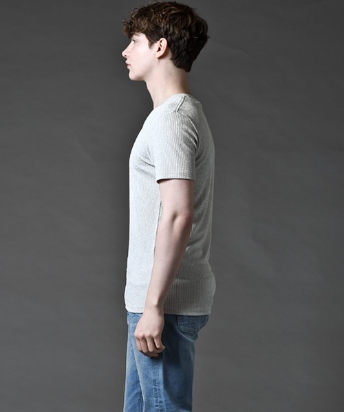「BUFFALO BOBS」 半袖Tシャツ 3-4 ライトグレー メンズ_画像8