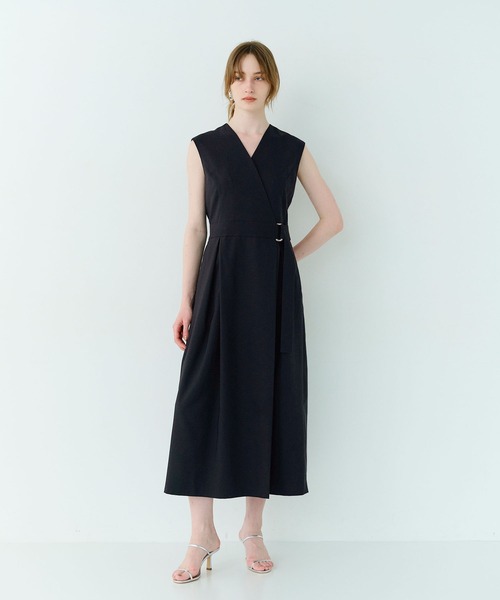 【美品】マークアンドロナ　モックネック　ノースリーブ　ワンピース　38 M N.O.R.C ノースリーブワンピース M ブラック レディース : ZOZOTOWN