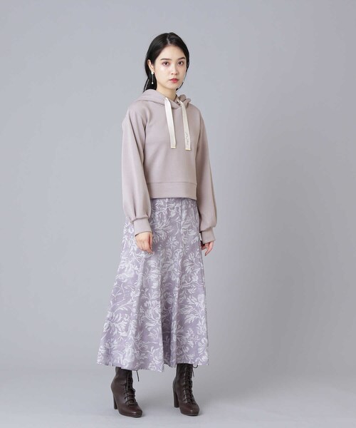 「JILL by JILL STUART」 プルオーバーパーカー FREE グレー レディース_画像4