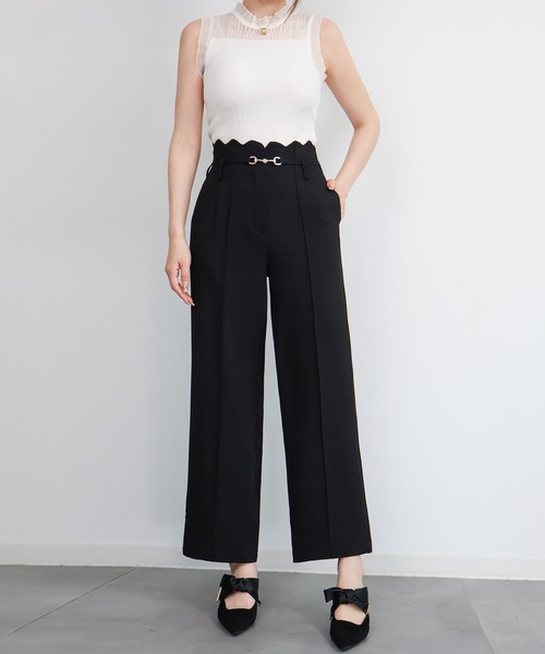 「SAISON DE PAPILLON」 スラックス M ブルーグレー レディース_画像8