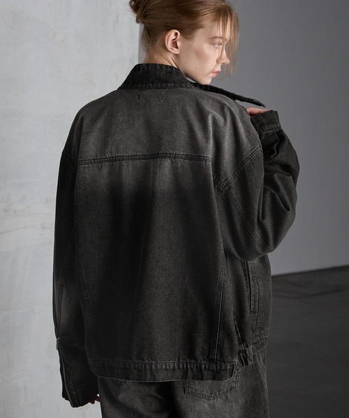 「SERACE」 デニムジャケット M インディゴブルー メンズ_画像4