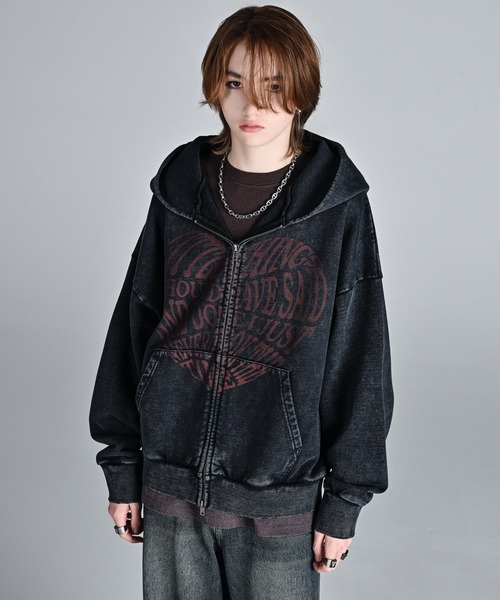 「ADRER」 ジップアップパーカー X-SMALL ブラック メンズ_画像3