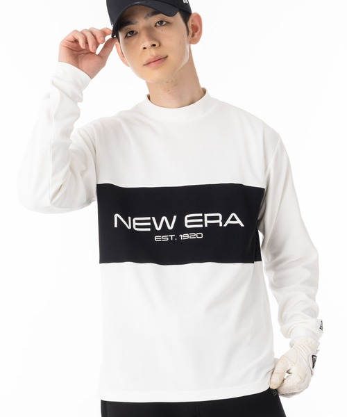 NEW ERA ニューエラゴルフ モックネックシャツ ホワイト XLサイズ