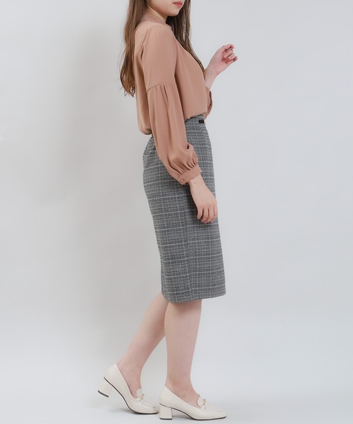 「TRUDEA」 長袖ブラウス MEDIUM ベージュ レディース_画像4