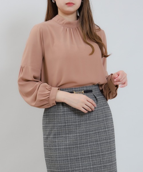 「TRUDEA」 長袖ブラウス MEDIUM ベージュ レディース_画像8
