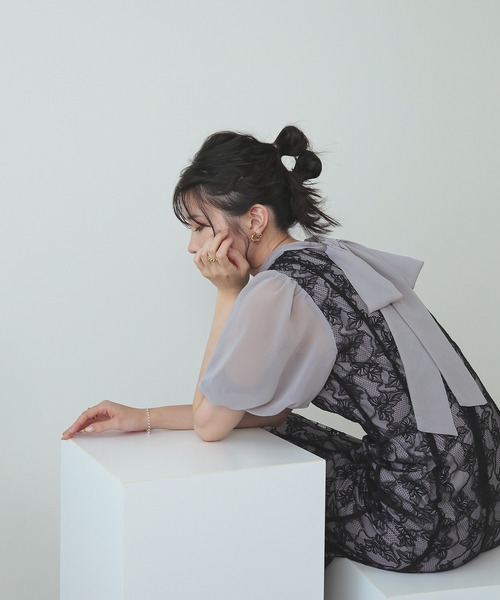 「Kana」 半袖ワンピース M ブルー レディース_画像4