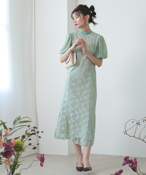 「Kana」 半袖ワンピース M ブルー レディース_画像9