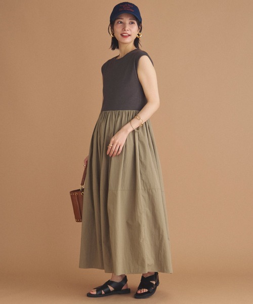 「DOUX ARCHIVES」 ドッキングワンピース 38 モカ レディース_画像6
