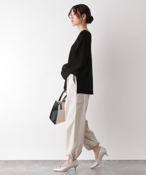 「GLOBAL WORK」 カーゴパンツ LARGE ブラック レディース_画像2