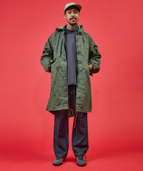 BALENCIAGA オリーブ フード付きモッズコートSIZE:50 BALENCIAGA オリーブ フード付きモッズコートSIZE:50